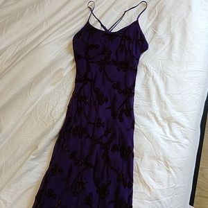 Purple and burgundy velvet lace gown